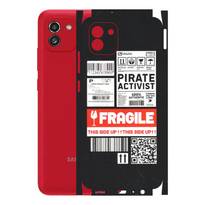 Samsung A/S Series Phone Skins (All Models) - Handle With Care - Matte Finish (M-99) Samsung Galaxy A03
