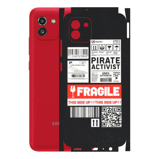 Samsung A/S Series Phone Skins (All Models) - Handle With Care - Matte Finish (M-99) Samsung Galaxy A03