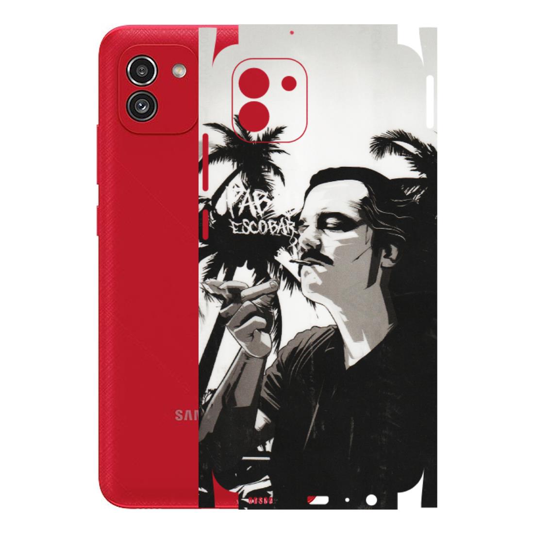Samsung A/S Series Phone Skins (All Models) - Pab Escobar - Transparent Finish (T-05) Samsung Galaxy A03