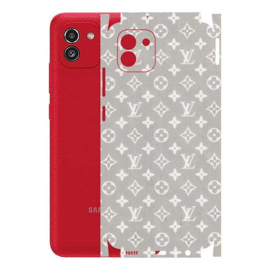 Samsung A/S Series Phone Skins (All Models) - Luxury Brands Logo - Transparent Finish (T-07) Samsung Galaxy A03