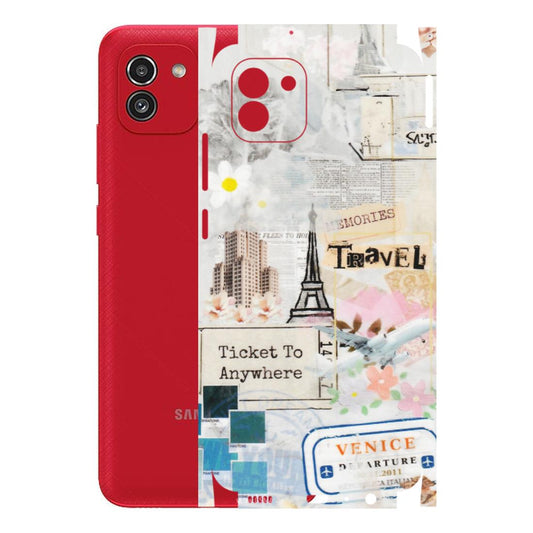 Samsung A/S Series Phone Skins (All Models) - Travel Memories - Transparent Finish (T-09) Samsung Galaxy A03
