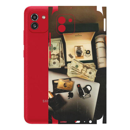 Samsung A/S Series Phone Skins (All Models) - Luxury Lifestyle - Transparent Finish (T-11) Samsung Galaxy A03