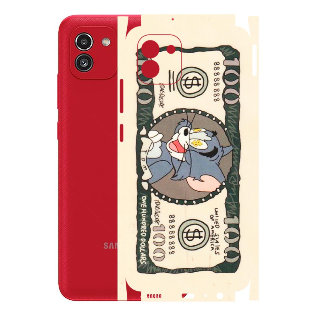 Samsung A/S Series Phone Skins (All Models) - One Hundred Dollar Tom - Transparent Finish (T-16) Samsung Galaxy A03