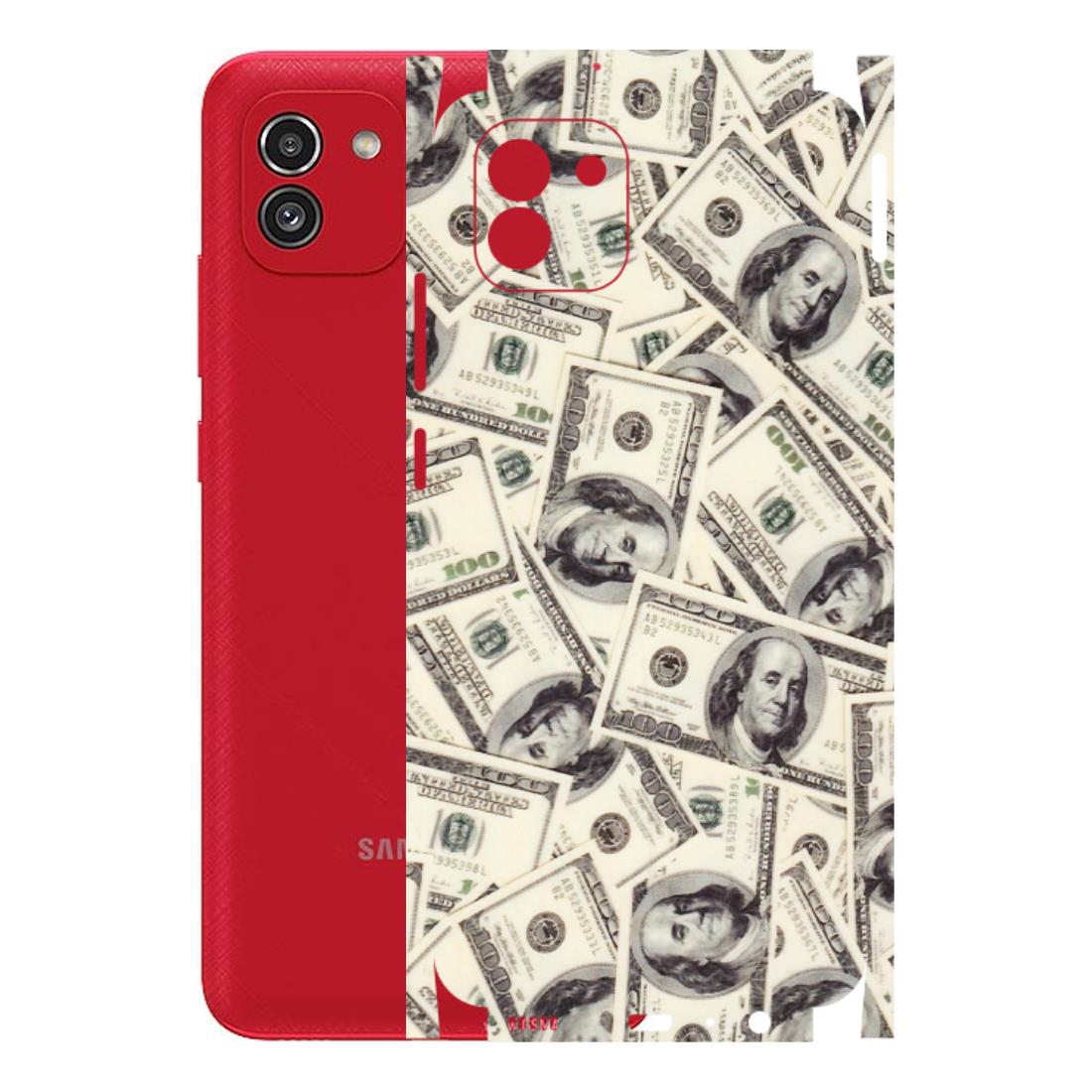 Samsung A/S Series Phone Skins (All Models) - Dollar Lover - Transparent Finish (T-17) Samsung Galaxy A03