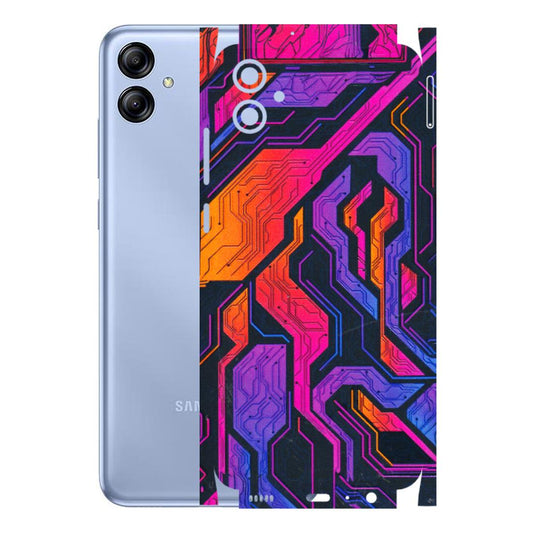 Samsung A/S Series Phone Skins (All Models) - Tech Circuits Futuristic - 3D Embossed Finish (L-07) Samsung Galaxy A04E