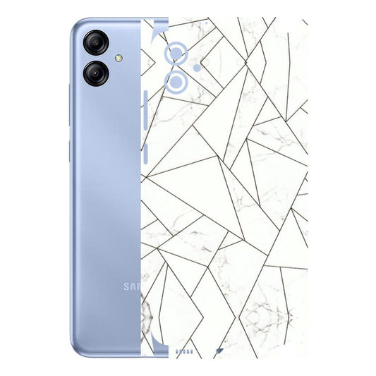 Samsung A/S Series Phone Skins (All Models) - Luxury White Marble Effect - 3D Embossed Finish (L-168) Samsung Galaxy A04E