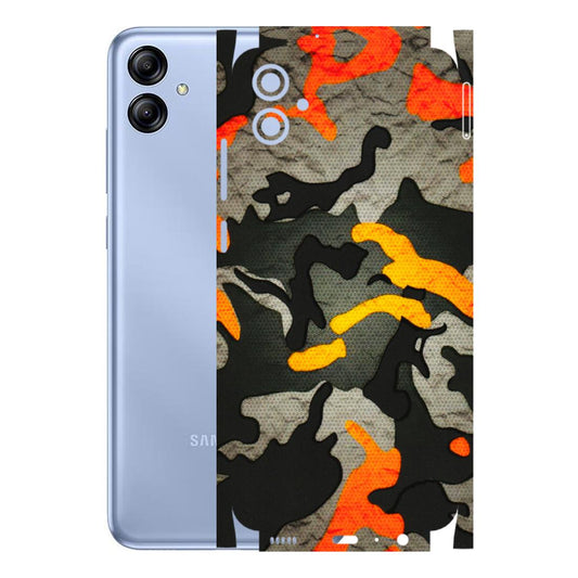 Samsung A/S Series Phone Skins (All Models) - Orange Camouflage - 3D Embossed Finish (L-204) Samsung Galaxy A04E