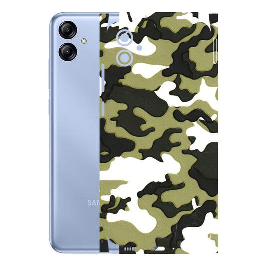 Samsung A/S Series Phone Skins (All Models) - Camouflages White And Green - 3D Embossed Finish (L-243) Samsung Galaxy A04E
