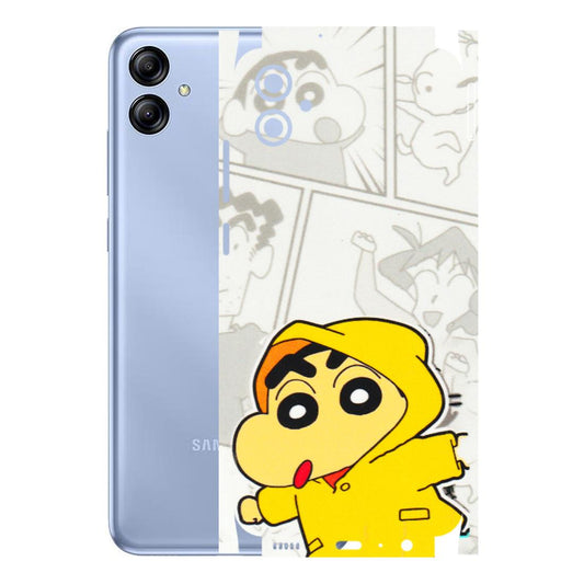 Samsung A/S Series Phone Skins (All Models) - Yellow Shinchan Comic - 3D Embossed Finish (L-246) Samsung Galaxy A04E