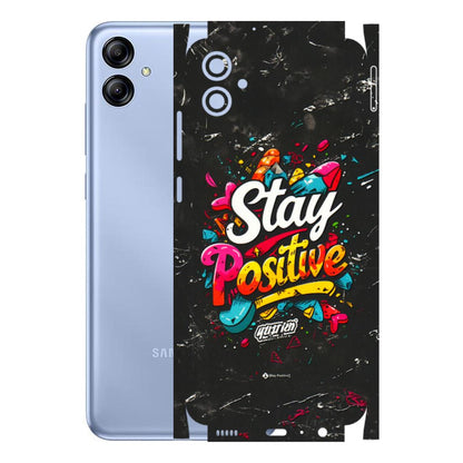 Samsung A/S Series Phone Skins (All Models) - Stay Positive Black - 3D Embossed Finish (L-31) Samsung Galaxy A04E