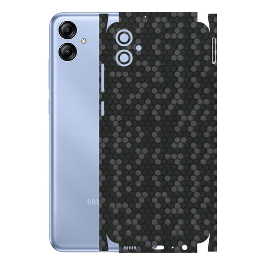 Samsung A/S Series Phone Skins (All Models) - Black Grey Honeycomb Sober - 3D Embossed Finish (L-85) Samsung Galaxy A04E