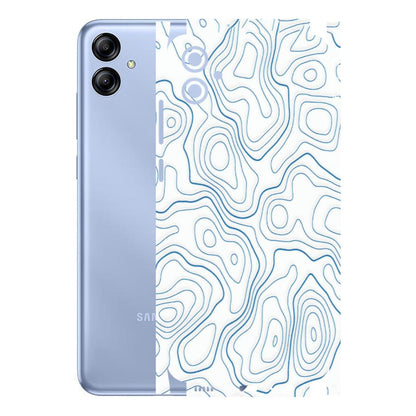 Samsung A/S Series Phone Skins (All Models) - Blue And White Swirls - Matte Finish (M-139) Samsung Galaxy A04E