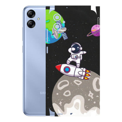 Samsung A/S Series Phone Skins (All Models) - Astronaut Vibing Toon Running - Matte Finish (M-39) Samsung Galaxy A04E