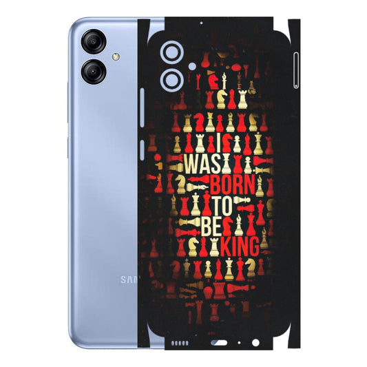 Samsung A/S Series Phone Skins (All Models) - Born To Be King - Matte Finish (M-73) Samsung Galaxy A04E