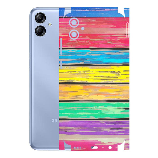 Samsung A/S Series Phone Skins (All Models) - Multi Colour Wooden Wall - Matte Finish (M-96) Samsung Galaxy A04E