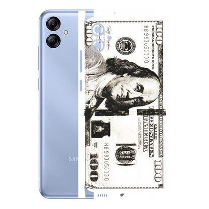 Samsung A/S Series Phone Skins (All Models) - 100 Dollar Currency - Transparent Finish (T-01) Samsung Galaxy A04E