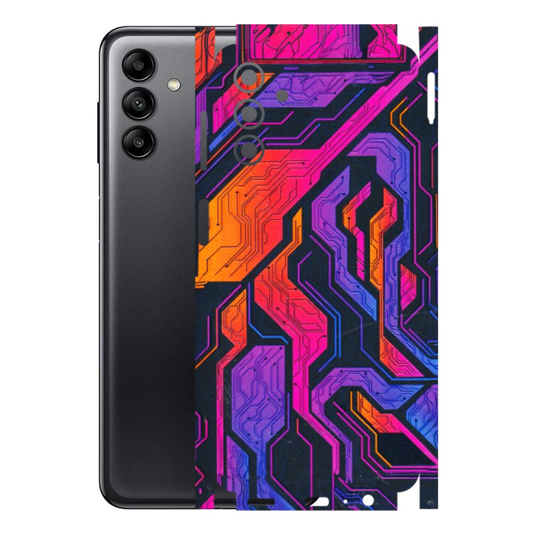 Samsung A/S Series Phone Skins (All Models) - Tech Circuits Futuristic - 3D Embossed Finish (L-07) Samsung Galaxy A04S