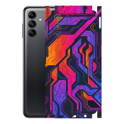 Samsung A/S Series Phone Skins (All Models) - Tech Circuits Futuristic - 3D Embossed Finish (L-07) Samsung Galaxy A04S