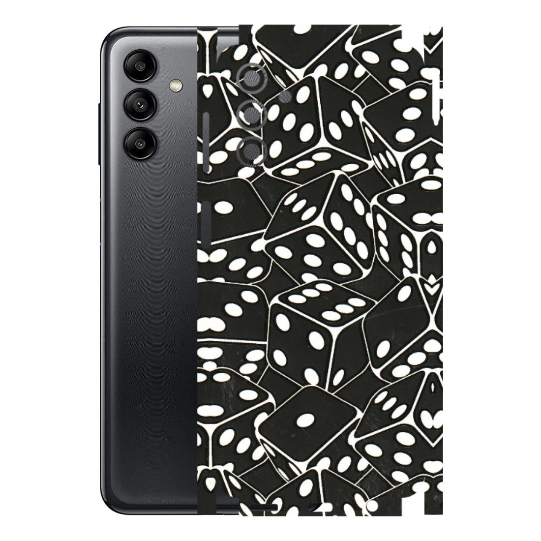 Samsung A/S Series Phone Skins (All Models) - Big Black Dices - 3D Embossed Finish (L-106) Samsung Galaxy A04S