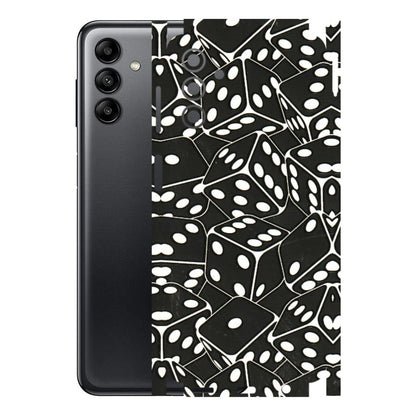 Samsung A/S Series Phone Skins (All Models) - Big Black Dices - 3D Embossed Finish (L-106) Samsung Galaxy A04S
