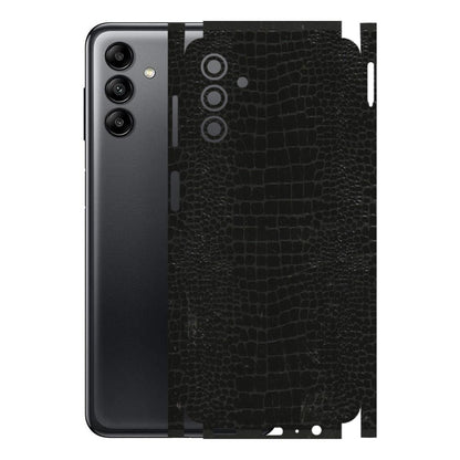 Samsung A/S Series Phone Skins (All Models) - Snake Leather Black - 3D Embossed Finish (L-107) Samsung Galaxy A04S