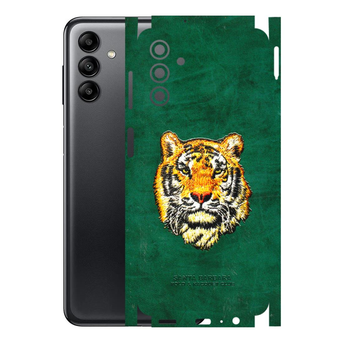 Samsung A/S Series Phone Skins (All Models) - Leather Feel Tiger - 3D Embossed Finish (L-111) Samsung Galaxy A04S