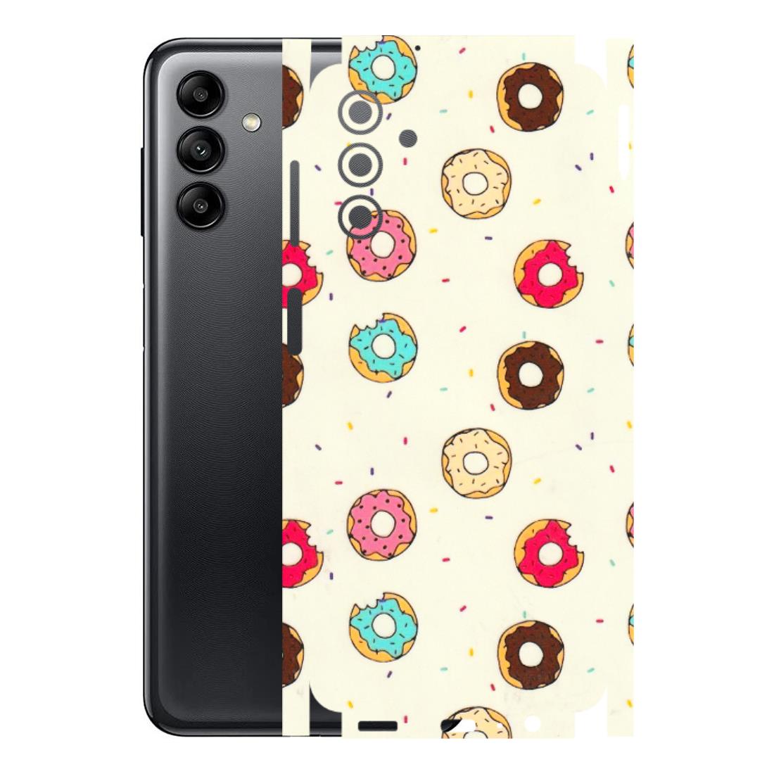 Samsung A/S Series Phone Skins (All Models) - Mini Donuts Doodle Art - 3D Embossed Finish (L-122) Samsung Galaxy A04S