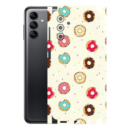 Samsung A/S Series Phone Skins (All Models) - Mini Donuts Doodle Art - 3D Embossed Finish (L-122) Samsung Galaxy A04S