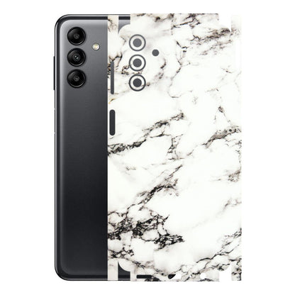 Samsung A/S Series Phone Skins (All Models) - Black and White Marble Texture - 3D Embossed Finish (L-124) Samsung Galaxy A04S