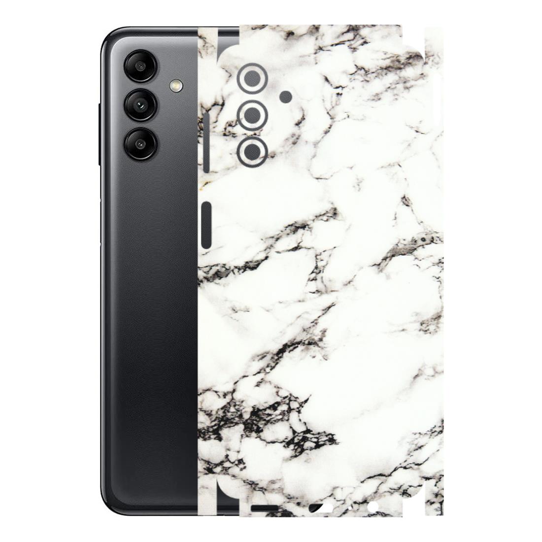 Samsung A/S Series Phone Skins (All Models) - Black and White Marble Texture - 3D Embossed Finish (L-124) Samsung Galaxy A04S