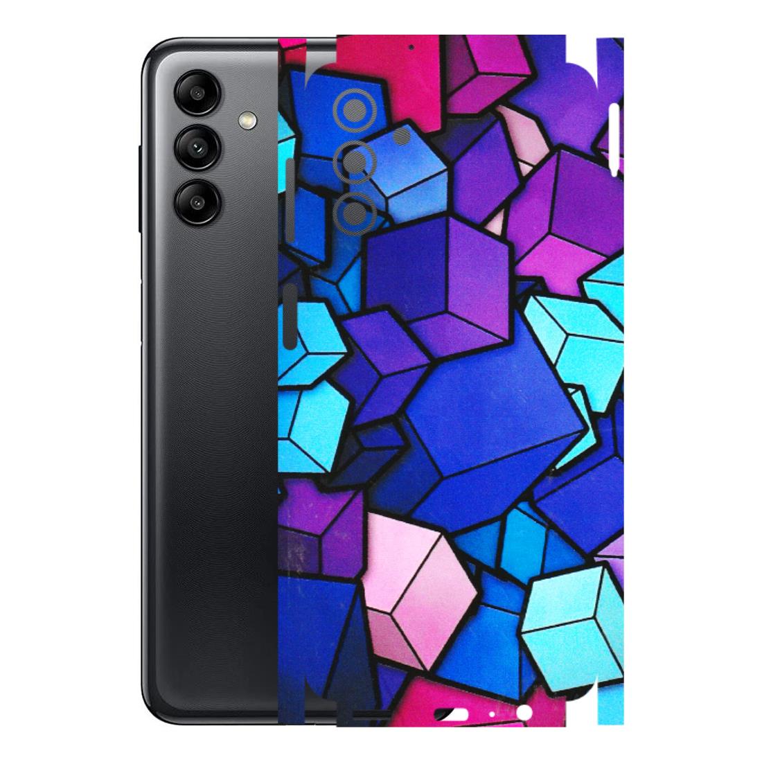 Samsung A/S Series Phone Skins (All Models) - Cube Doodle - 3D Embossed Finish (L-141) Samsung Galaxy A04S