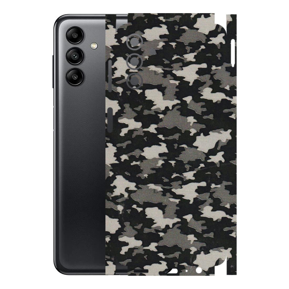 Samsung A/S Series Phone Skins (All Models) - Black/Grey Camoflaunge - 3D Embossed Finish (L-142) Samsung Galaxy A04S