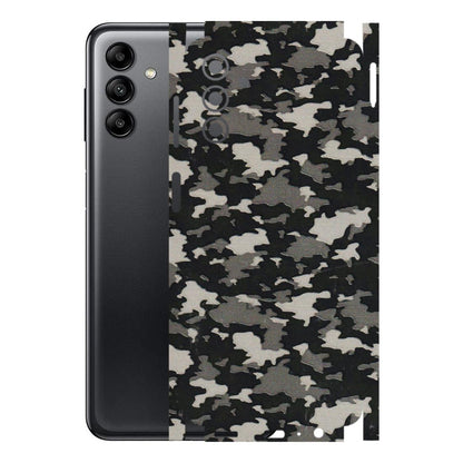 Samsung A/S Series Phone Skins (All Models) - Black/Grey Camoflaunge - 3D Embossed Finish (L-142) Samsung Galaxy A04S