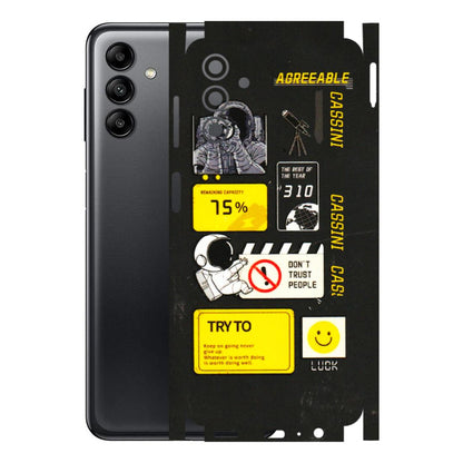 Samsung A/S Series Phone Skins (All Models) - Black Cassini - 3D Embossed Finish (L-161) Samsung Galaxy A04S