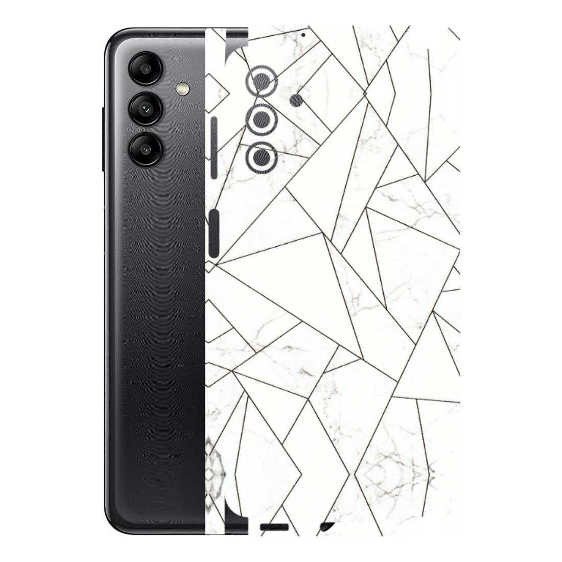 Samsung A/S Series Phone Skins (All Models) - Luxury White Marble Effect - 3D Embossed Finish (L-168) Samsung Galaxy A04S