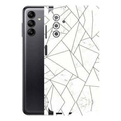 Samsung A/S Series Phone Skins (All Models) - Luxury White Marble Effect - 3D Embossed Finish (L-168) Samsung Galaxy A04S