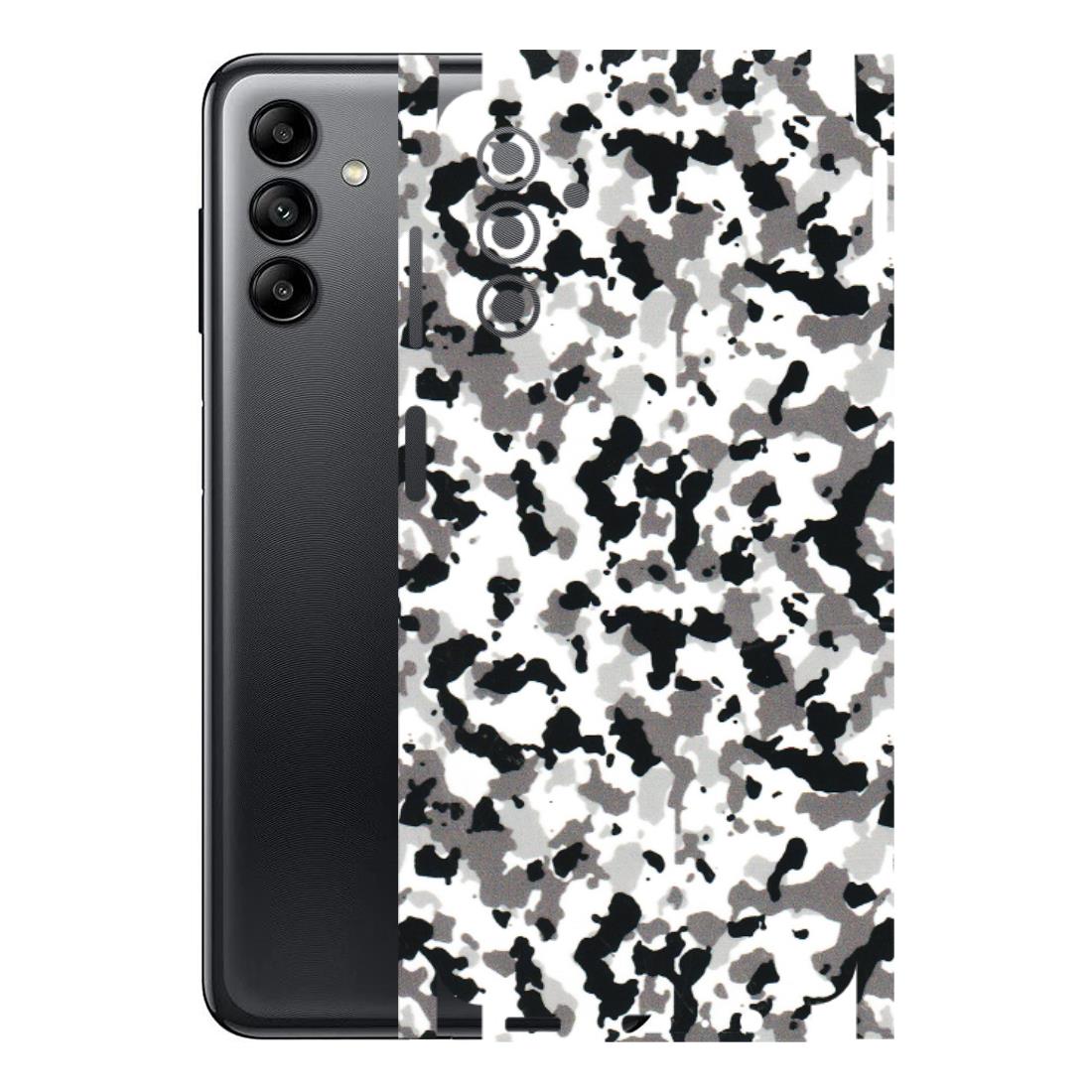 Samsung A/S Series Phone Skins (All Models) - White Black Camouflage - 3D Embossed Finish (L-18) Samsung Galaxy A04S