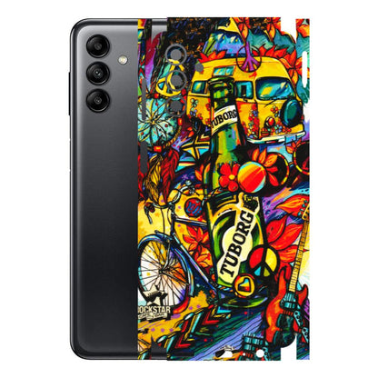 Samsung A/S Series Phone Skins (All Models) - Cool Beer Bottle - 3D Embossed Finish (L-193) Samsung Galaxy A04S
