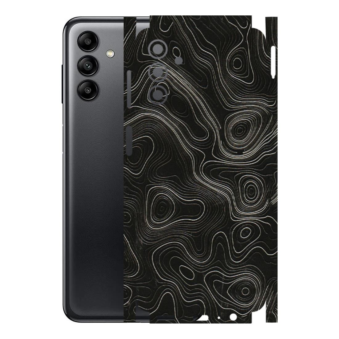 Samsung A/S Series Phone Skins (All Models) - Black Swirl - 3D Embossed Finish (L-196) Samsung Galaxy A04S
