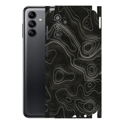 Samsung A/S Series Phone Skins (All Models) - Black Swirl - 3D Embossed Finish (L-196) Samsung Galaxy A04S