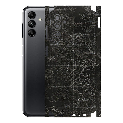 Samsung A/S Series Phone Skins (All Models) - Black map Texture - 3D Embossed Finish (L-201) Samsung Galaxy A04S