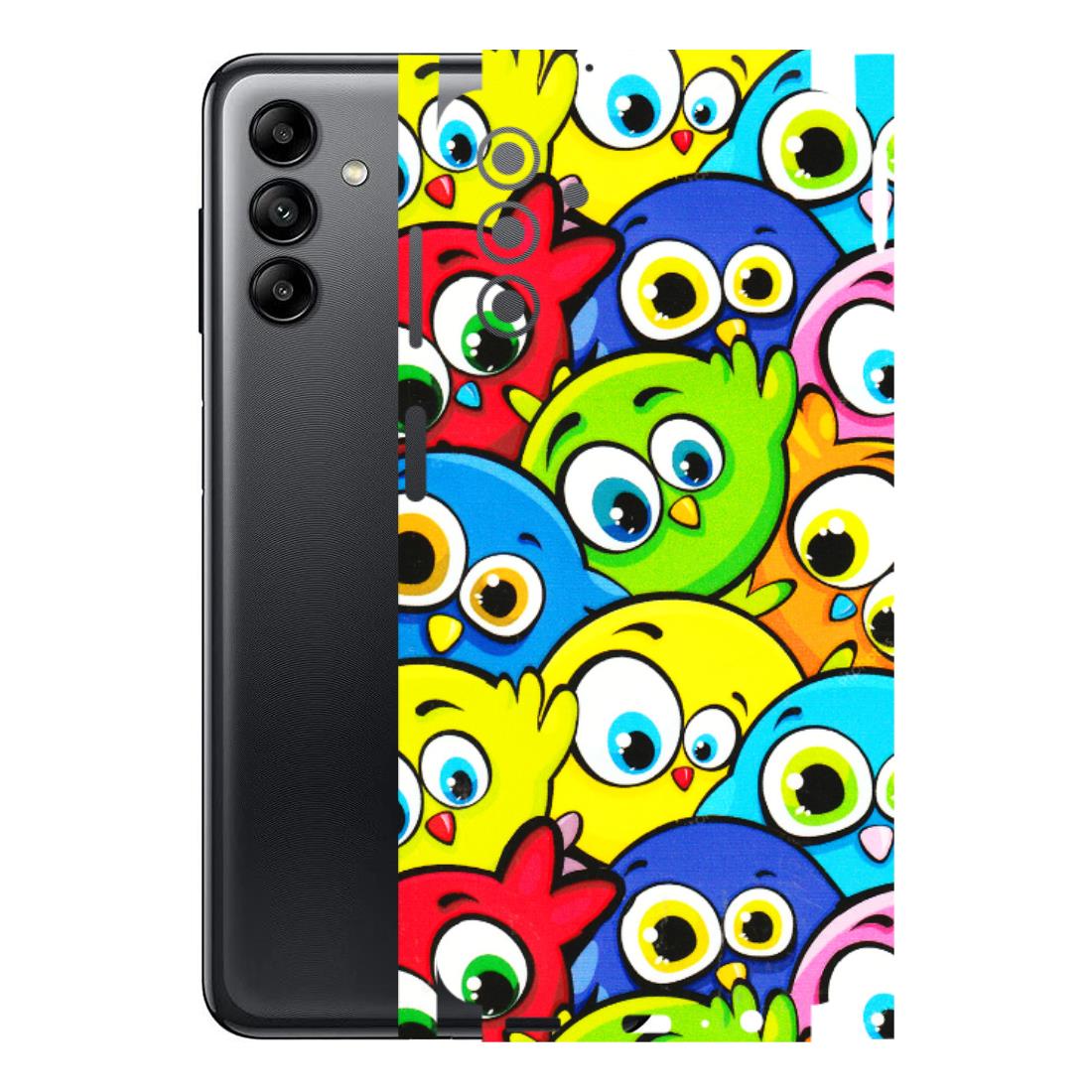 Samsung A/S Series Phone Skins (All Models) - Cute Fluffy Birds - 3D Embossed Finish (L-213) Samsung Galaxy A04S