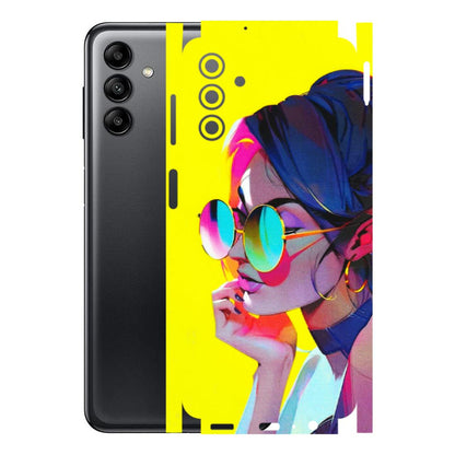 Samsung A/S Series Phone Skins (All Models) - Bold Stylish Girl - 3D Embossed Finish (L-222) Samsung Galaxy A04S