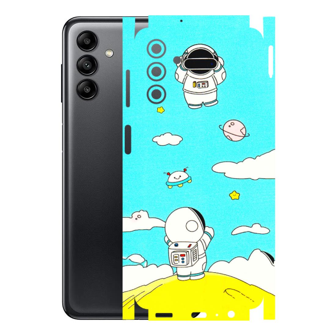 Samsung A/S Series Phone Skins (All Models) - Blue Skies Astro Float - 3D Embossed Finish (L-230) Samsung Galaxy A04S