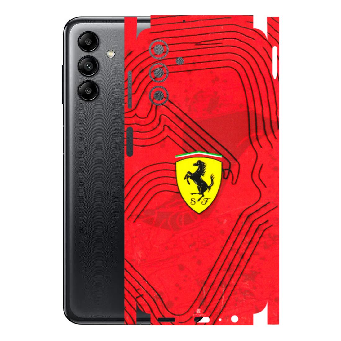 Samsung A/S Series Phone Skins (All Models) - Red Ferrari Logo Stylish - 3D Embossed Finish (L-238) Samsung Galaxy A04S