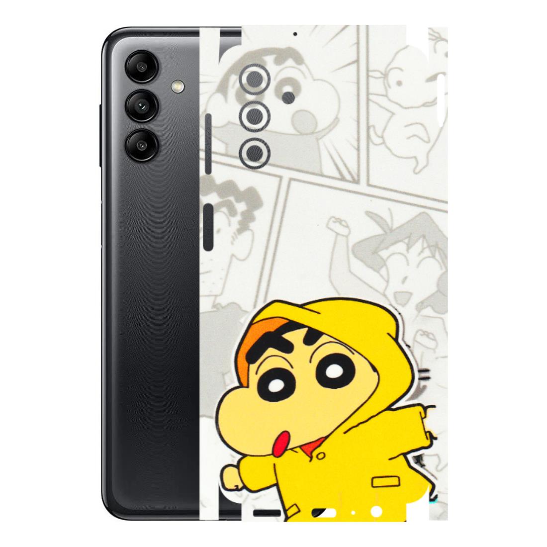 Samsung A/S Series Phone Skins (All Models) - Yellow Shinchan Comic - 3D Embossed Finish (L-246) Samsung Galaxy A04S