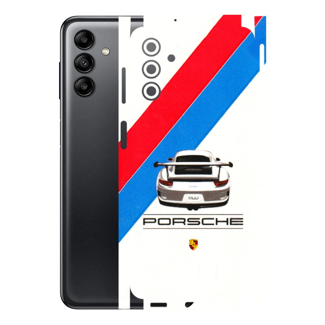 Samsung A/S Series Phone Skins (All Models) - Porche Car Sober Logo - 3D Embossed Finish (L-248) Samsung Galaxy A04S