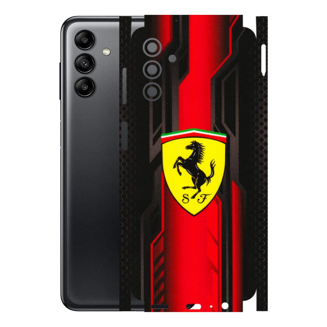 Samsung A/S Series Phone Skins (All Models) - Black Ferrari Logo - 3D Embossed Finish (L-253) Samsung Galaxy A04S