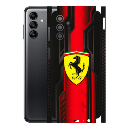 Samsung A/S Series Phone Skins (All Models) - Black Ferrari Logo - 3D Embossed Finish (L-253) Samsung Galaxy A04S