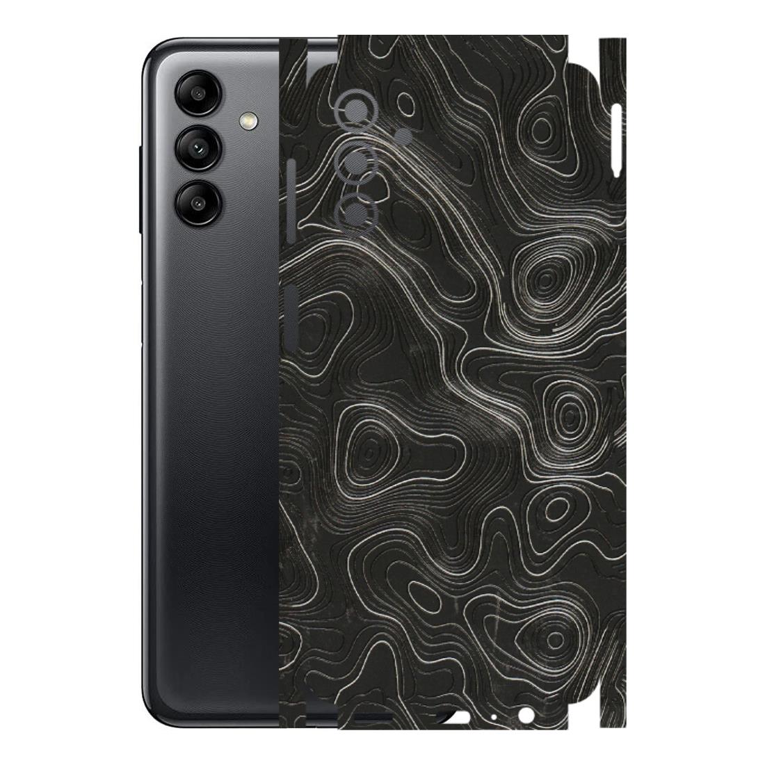 Samsung A/S Series Phone Skins (All Models) - Abstract White Line Map - 3D Embossed Finish (L-269) Samsung Galaxy A04S